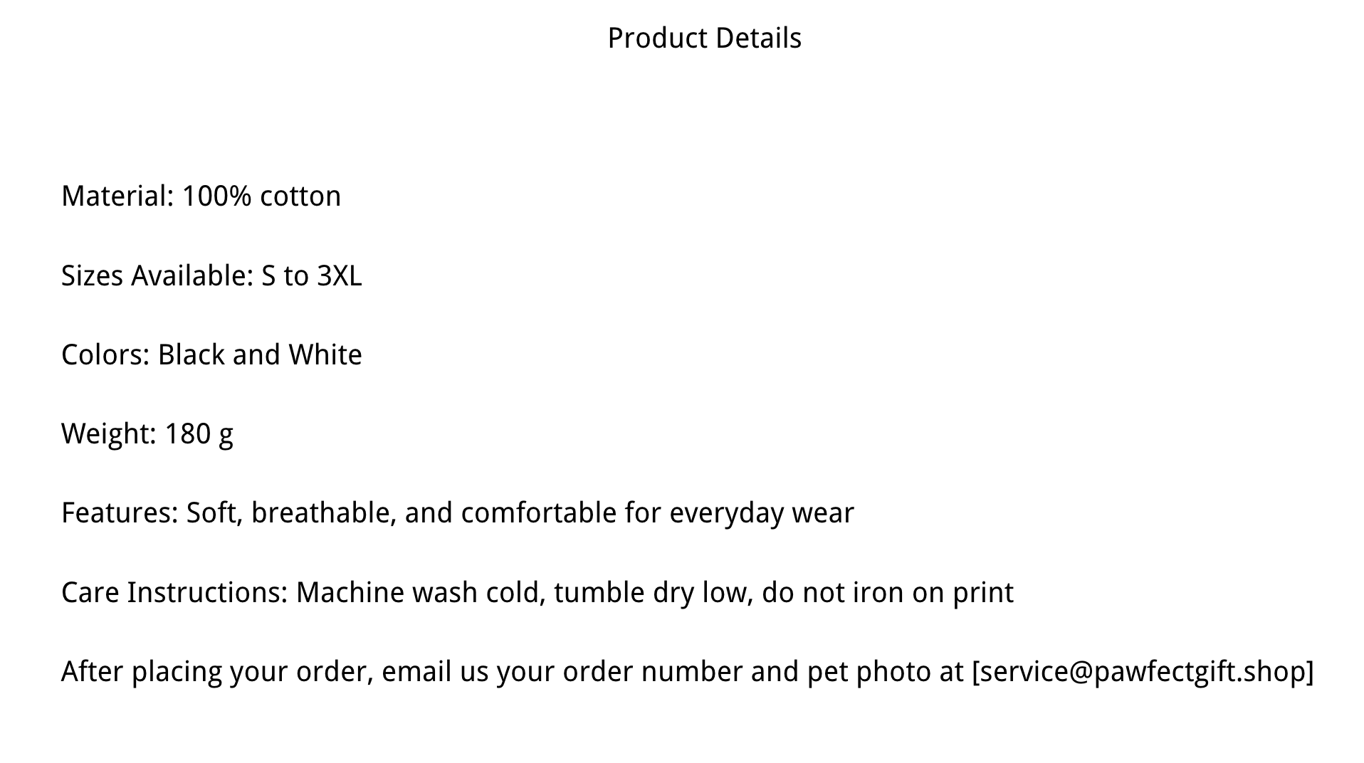 Custom Pet T-Shirt： Name & Photo