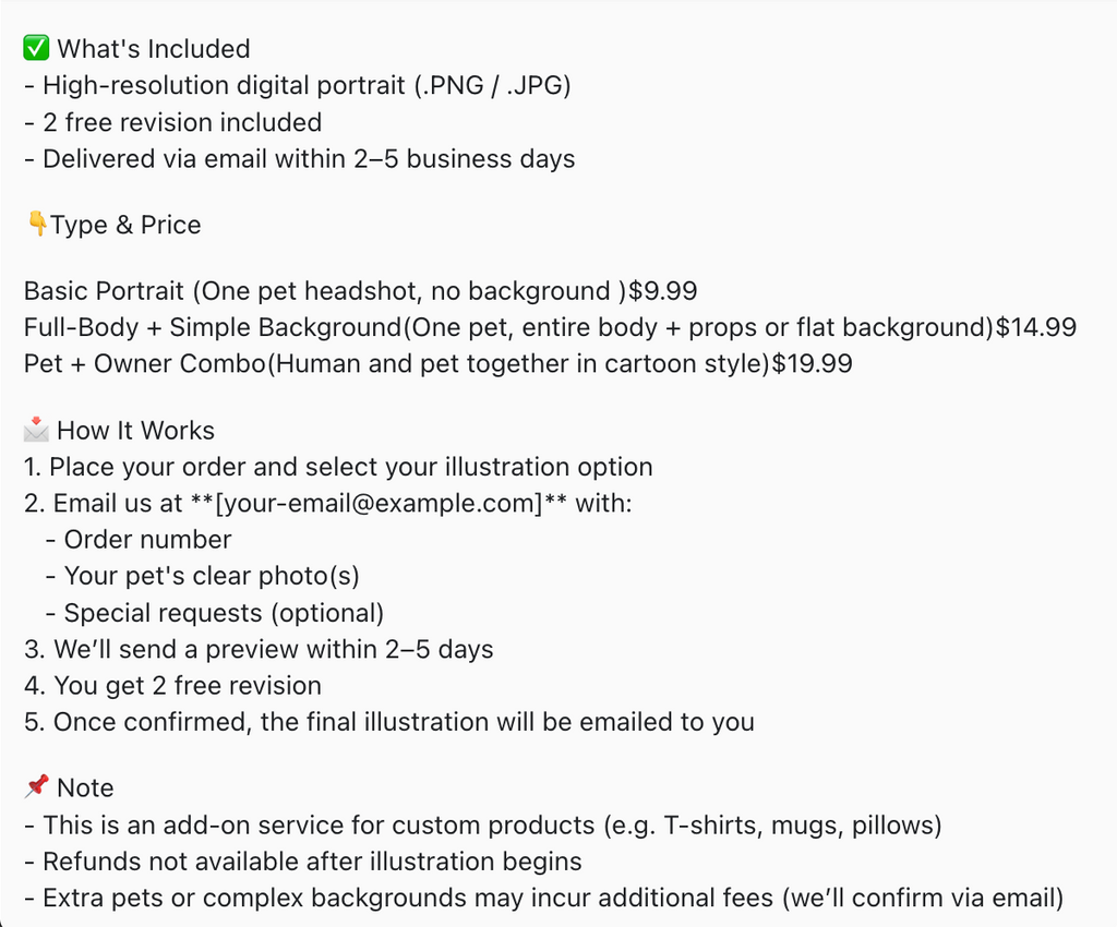 🎨 Cartoon Illustration Add-On!(digital service only)