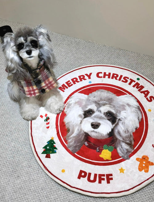 Custom Pet Photo Rug – Personalized Dog & Cat Carpet with Name